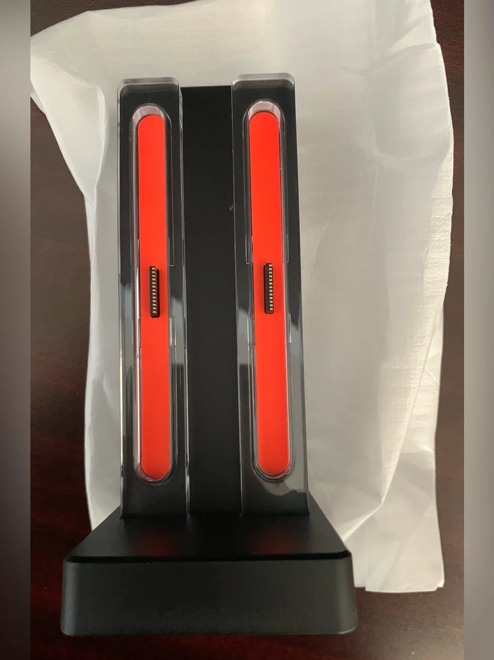 Charging Dock for Switch Joy-Con Controllers — Black with Red and Blue Accents